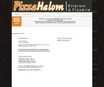 Pizzahalom.hu(Pizzarendelés Szigethalom) Screenshot