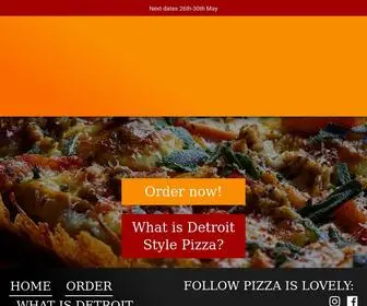 Pizzaislovely.com(Crispy deep dish pan pizza) Screenshot