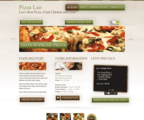 Pizzaleo.com(Pizza Leo) Screenshot