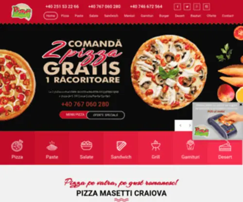 Pizzamasetti.ro(Pizzeria Masetti Craiova) Screenshot