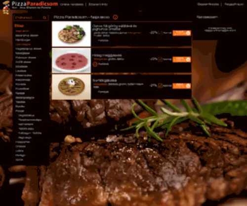 Pizzaparadicsom.hu(étlap) Screenshot