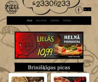 Pizzashop.lv(Picu piegāde Liepāja) Screenshot