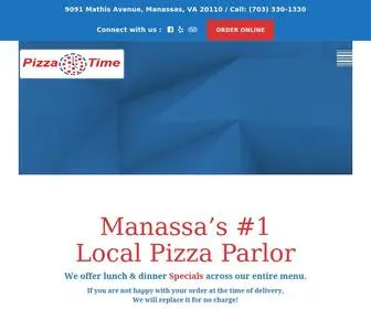 Pizzatimemanassas.com(9091 Mathis Avenue) Screenshot