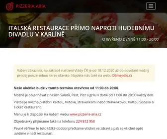 Pizzeria-Aria.cz(Pizzeria Aria) Screenshot