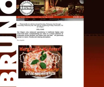 Pizzeriabrunosd.com(Pizzeria Bruno) Screenshot