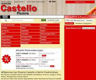 Pizzeriacastelloberlin.de(Pizzeria Castello Berlin Friedrichshain) Screenshot