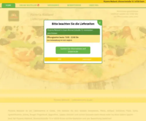 Pizzeriamailand.de(Pizzeria Mailand Essen) Screenshot