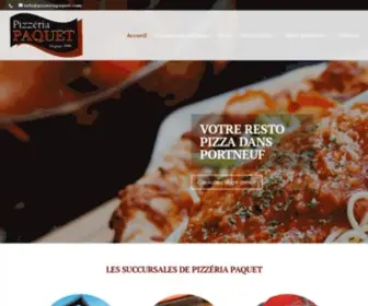 Pizzeriapaquet.com(Votre resto pizza dans Portneuf) Screenshot