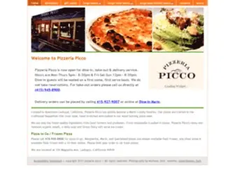 Pizzeriapicco.com(Pizzeria Picco) Screenshot