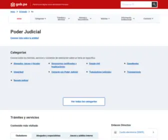 PJ.gob.pe(Poder Judicial) Screenshot