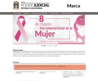 PJBC.gob.mx(Poder Judicial de Baja California) Screenshot
