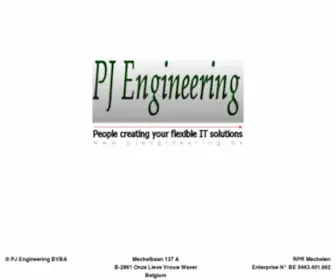 Pjengineering.be(Pjengineering) Screenshot