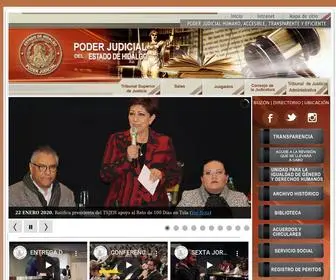 Pjhidalgo.gob.mx(PODER JUDICIAL DEL ESTADO DE HIDALGO) Screenshot
