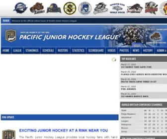 PJHL.net(Pjhl pacific junior hockey league) Screenshot