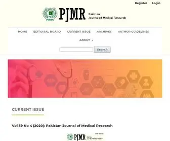 PJMR.org.pk(Pakistan Journal of Medical Research) Screenshot