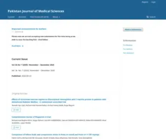 PJMS.com.pk(Pakistan Journal of Medical Sciences) Screenshot