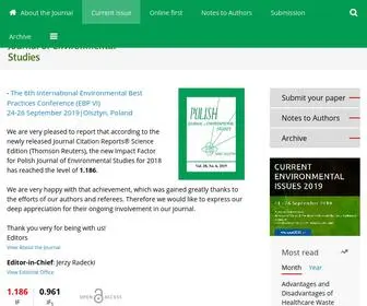 Pjoes.com(Polish Journal of Environmental Studies) Screenshot
