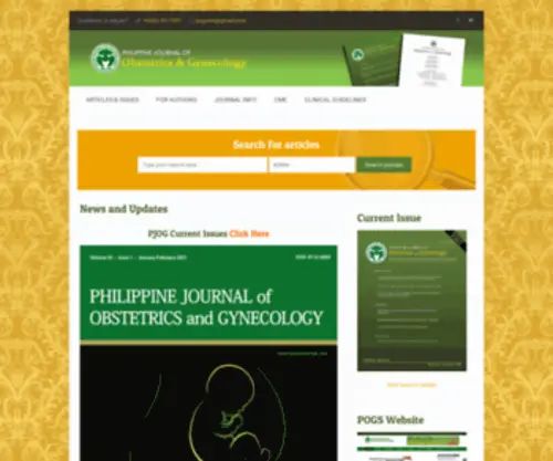 Pjog.org(Philippine Journal of Obstetrics and Gynecology) Screenshot