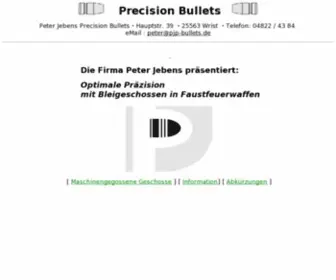 PJP-Bullets.de(Peter Jebens Precision Bullets) Screenshot