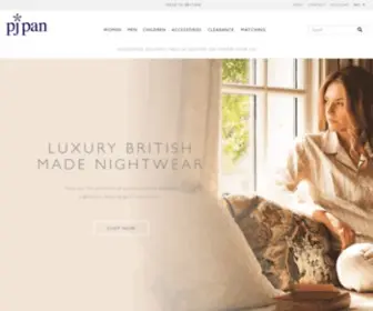 Pjpan.co.uk(Luxury Pyjamas) Screenshot