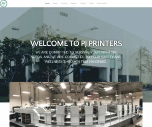 PJprinters.com(Orange County Full Printing Services pjprinters) Screenshot