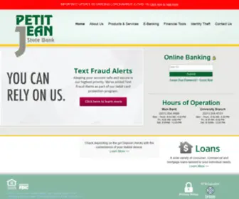 PJSB.com(Petit Jean State Bank) Screenshot
