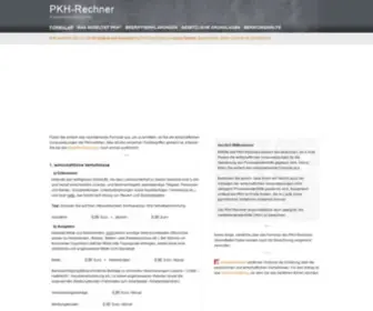 PKH-Rechner.de(Prozesskostenhilfe berechnen (PKH) Screenshot