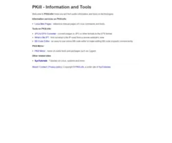 Pkill.info(Information and Tools) Screenshot