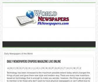 Pknewspapers.com(Daily World Newspapers ePapers and Magazines Online) Screenshot