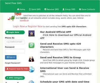 Pksend.com(Send Free SMS to Pakistan Unlimited) Screenshot