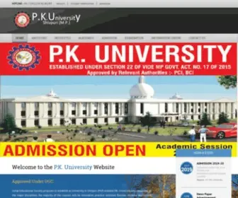 Pkuniversity.org(Shivpuri (M.P)) Screenshot