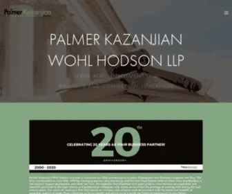 PKWhlaw.com(Palmer Kazanjian Wohl Hodson) Screenshot