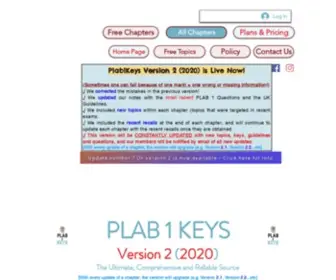 Plab1Keys.com(Plab 1 Keys and Notes) Screenshot