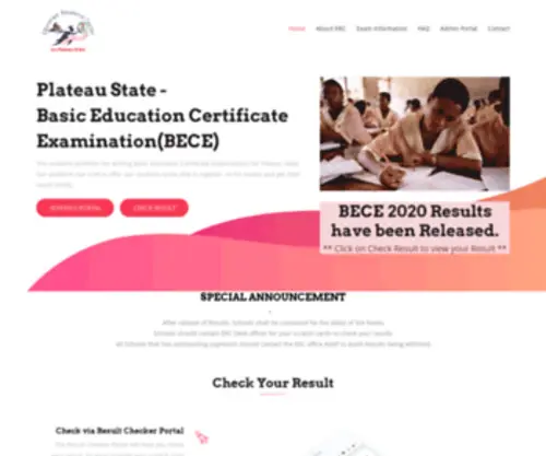 Plabece.com.ng(Plateau State BECE) Screenshot