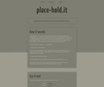 Place-Hold.it(Placeholder Images For All) Screenshot