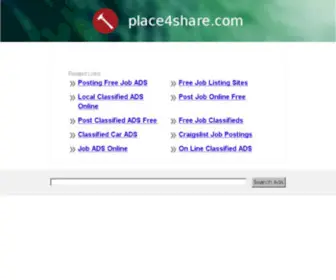 Place4Share.com(The Leading Place Share Site on the Net) Screenshot