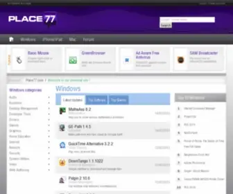Place77.com(Place77 free downloads library with software and games) Screenshot