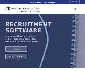 Placementpartner.com(Cloud recruitment software designed for the South African recruitment industry. Placement Partner) Screenshot