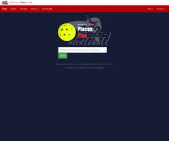 Places2Play.org(USA Pickleball Places 2 Play Pickleball) Screenshot