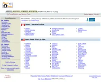 Places4Rent.com(Places for rent in Canada and the United States) Screenshot