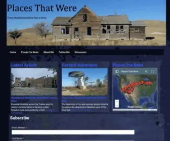 Placesthatwere.com(Places That Were) Screenshot