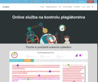 Plag.sk(Kontrola plagiátov a AI) Screenshot