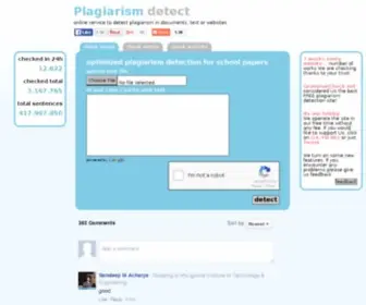 Plagiarism-Detect.com(Free Plagiarism Detector and Duplicity Checker) Screenshot