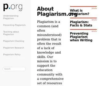 Plagiarism.org(Plagiarism is a common (and often misunderstood)) Screenshot