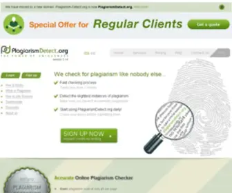 Plagiarismdetect.org(Plagiarism Checker for Educators and Students) Screenshot