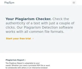 Plagscan.com(Online Plagiarism Checking) Screenshot
