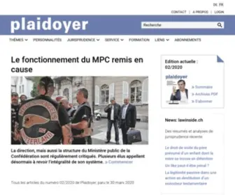 Plaidoyer.ch(plaidoyer) Screenshot