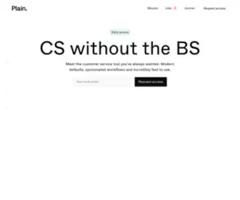 Plain.com(Support for product) Screenshot