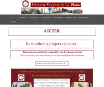 Plaine-Memoirevivante.fr(Mémoire) Screenshot