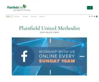 Plainfieldumc.com(This local Religious congregation) Screenshot